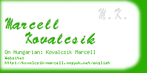 marcell kovalcsik business card